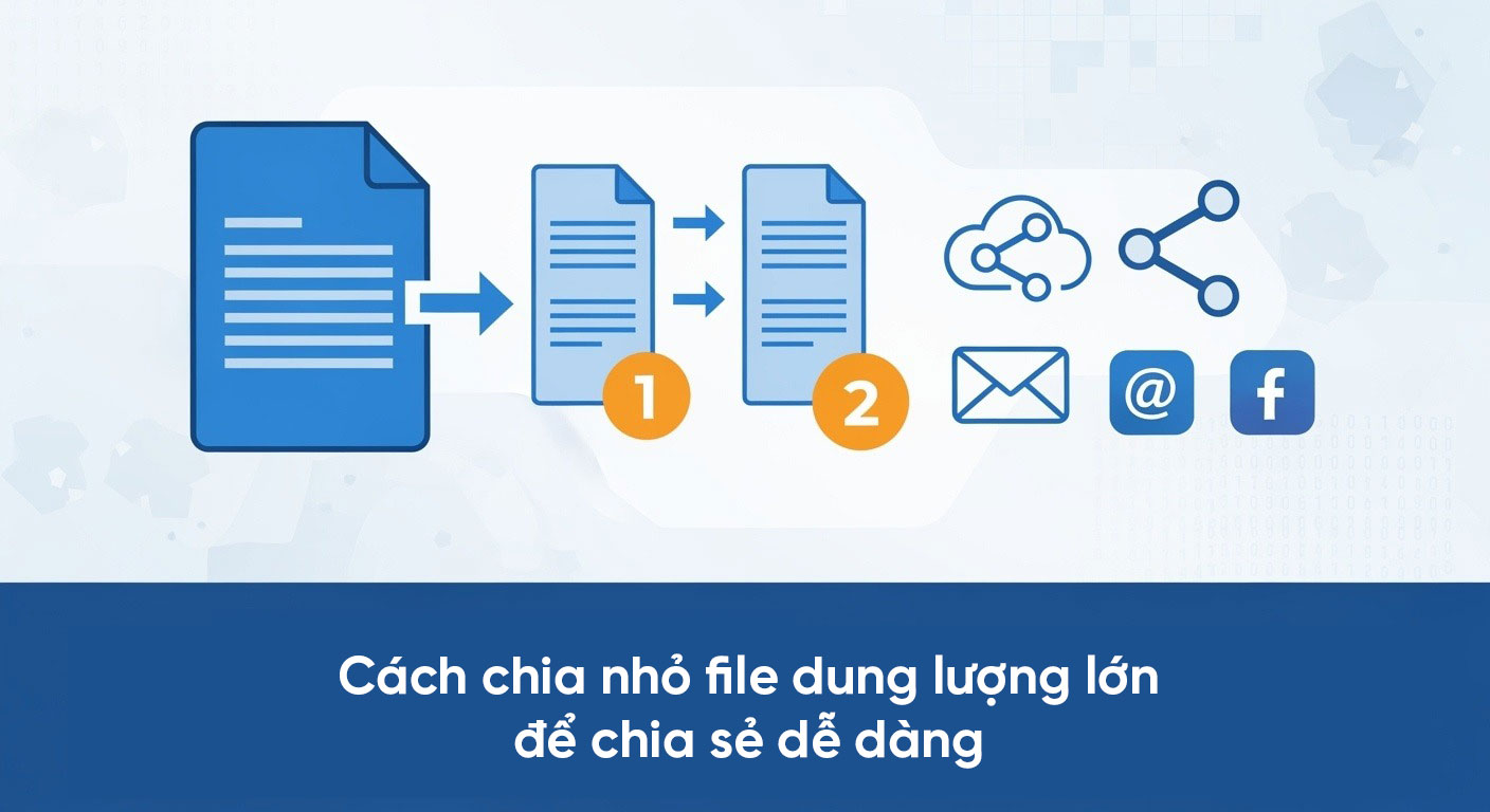 Cách chia nhỏ file dung lượng lớn để chia sẻ dễ dàng