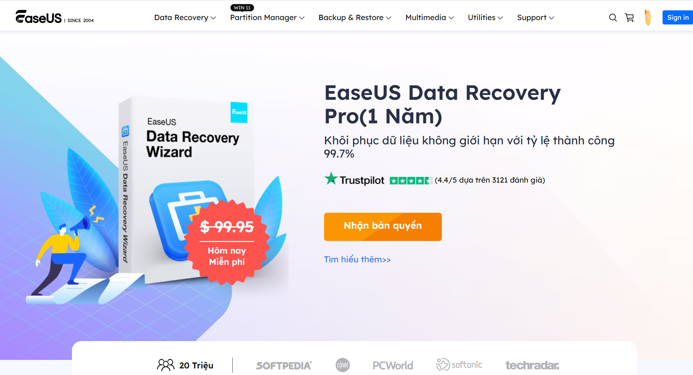 Bản Quyền 1 Năm EaseUS Data Recovery Pro – Khôi Phục Dữ Liệu Ổ Cứng, Thẻ Nhớ