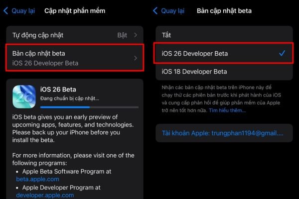 huong dan cap nhat ios 26 beta moi nhat trai nghiem giao dien liquid glass va apple intelligence 2