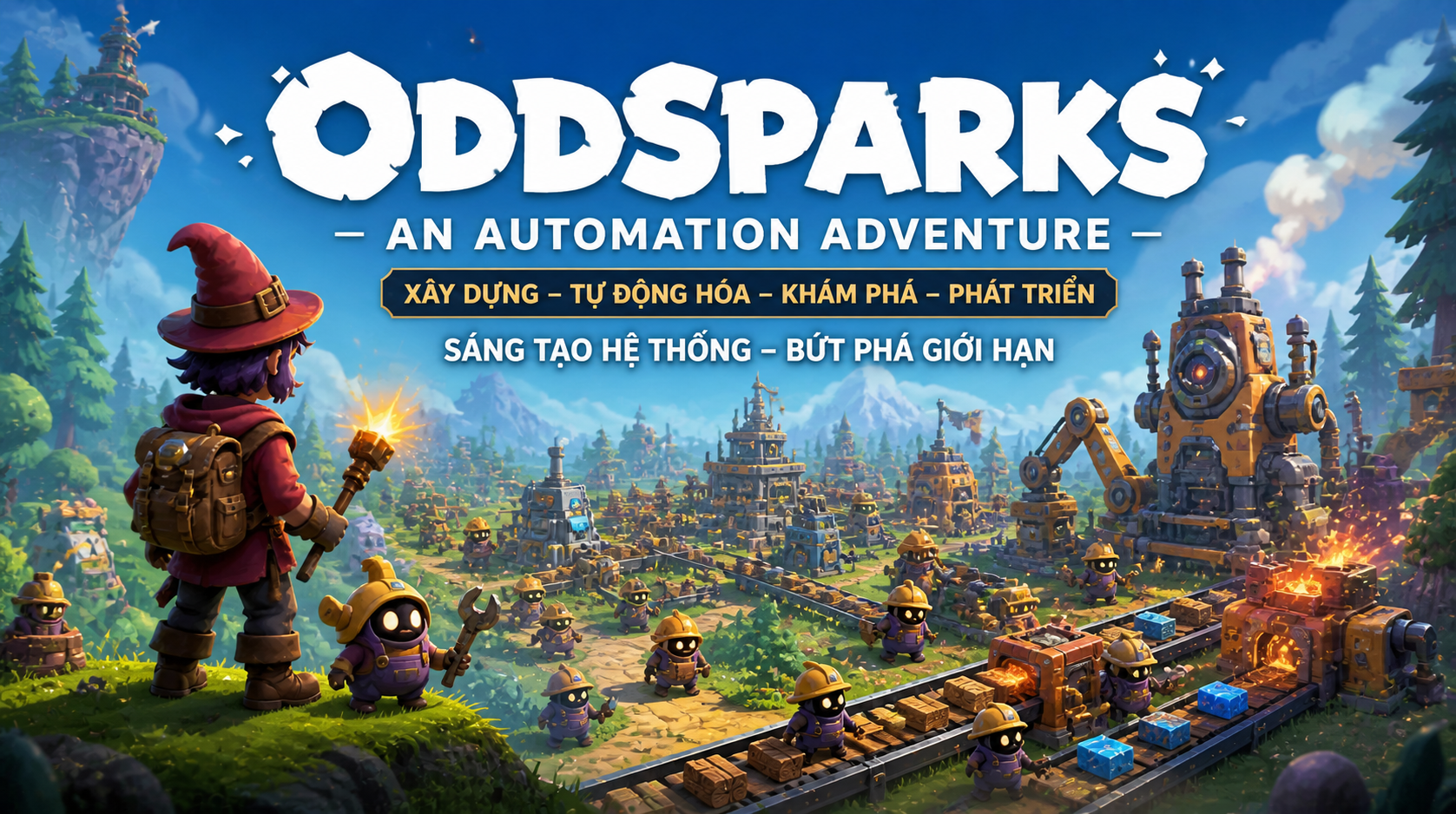 oddsparks an automation adventure nhan mien phi game xay dung tren epic